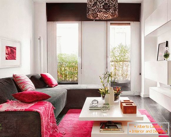 Moderný interiér malej obývačky