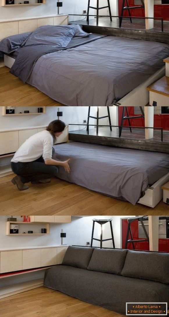 Skryté postele so zasúvateľným mechanizmom