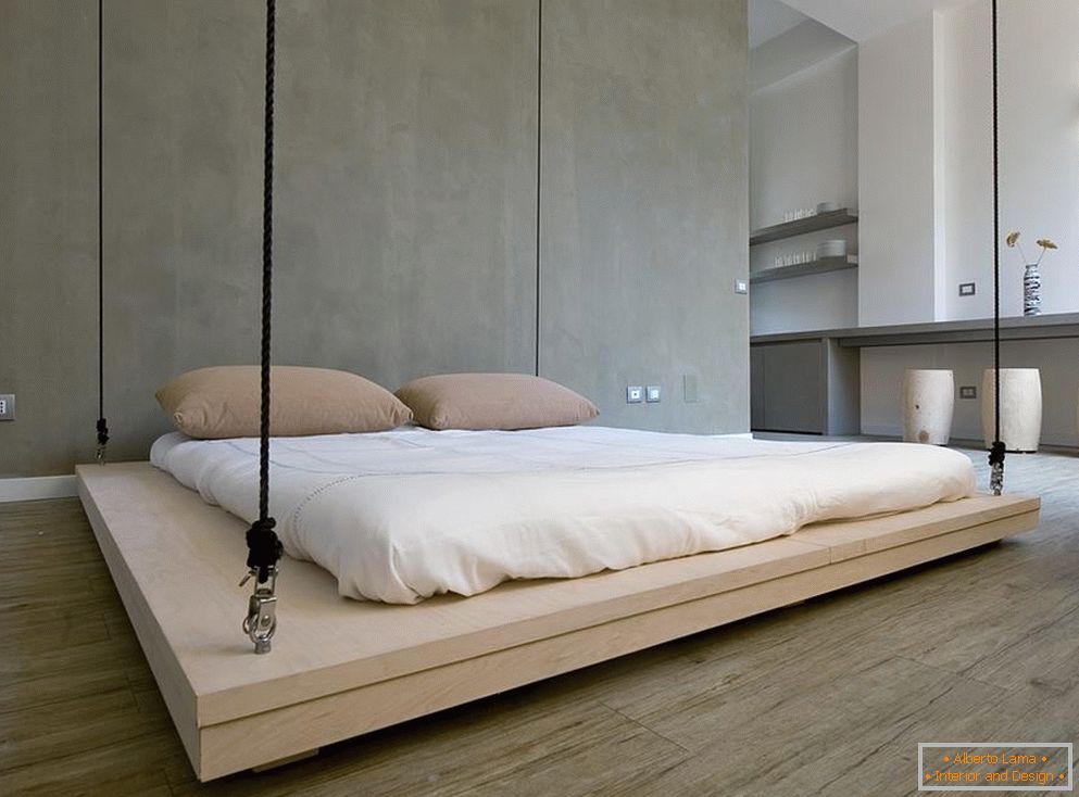 Interiér spálne v štýle minimalizmu