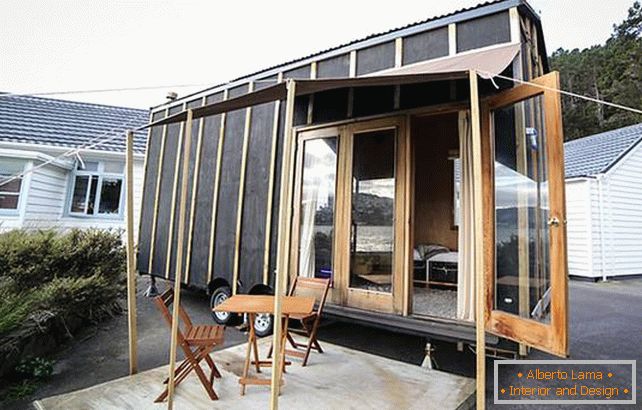 Projekt veľmi malého domu na Novom Zélande