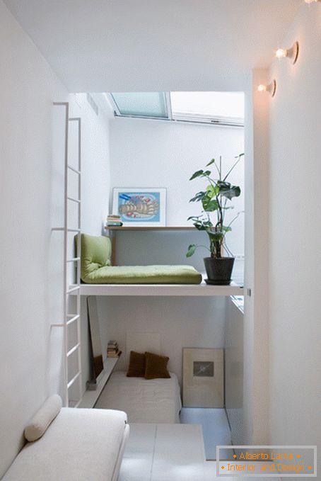 Interiér veľmi malého bytu v Madride