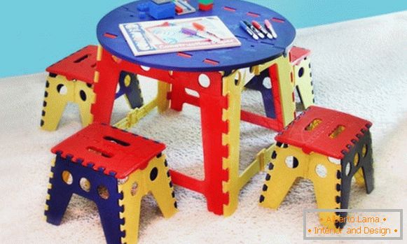 detský skladací stôl 