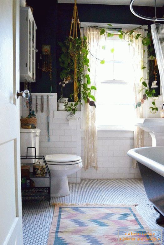 Kúpeľňové dekorácie s pomocou rastlín