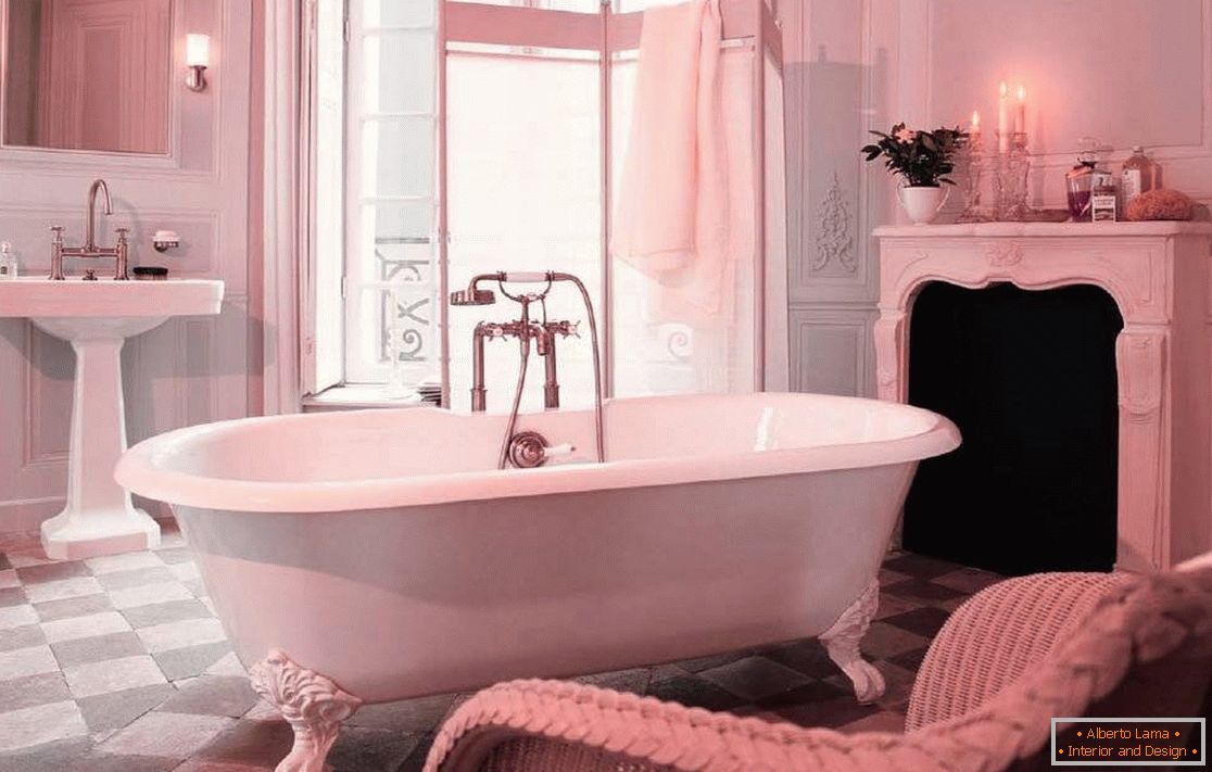 Luxusná kúpeľňa v ružových odtieňoch