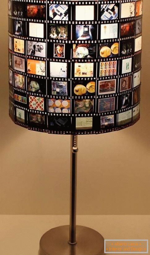 Lampa z rámov filmových pások