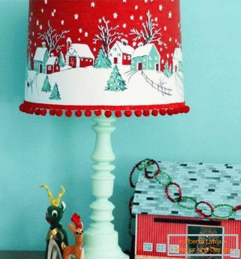 Vintage Lampshade na zimu