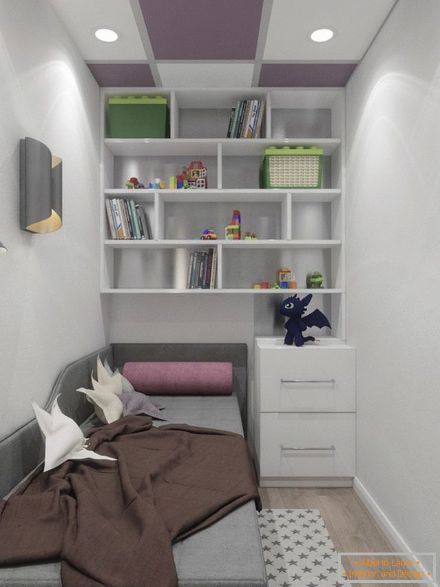 Moderný dizajn miestnosti pre malé deti