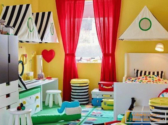 nápady záclony pre detskú izbu chlapec, foto 4