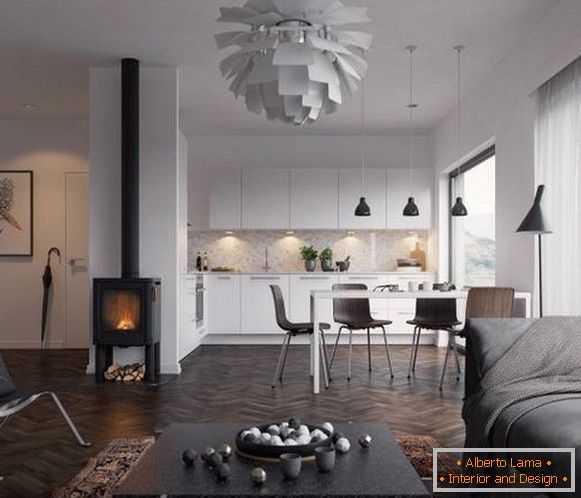 Scandinavian-style-in-apartmán-kuchyňa