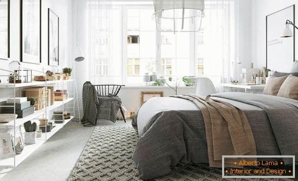 svetlý byt v škandinávskom štýle-spalnya