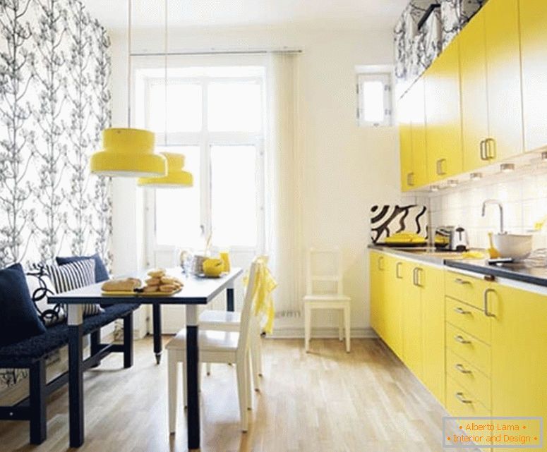 Kuchyňa v žltej farbe