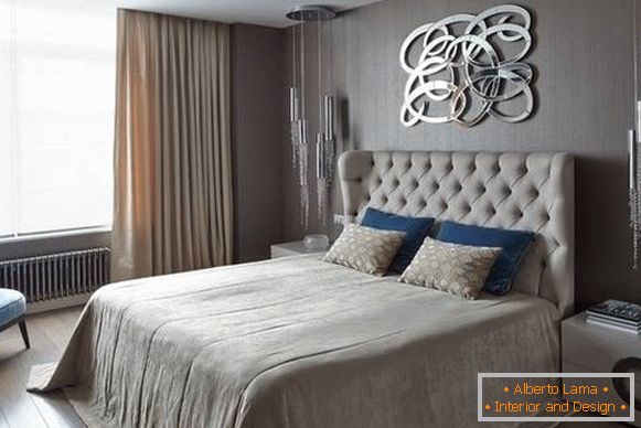 Interiérový dizajn spálne v modernom štýle s nádychom luxusu