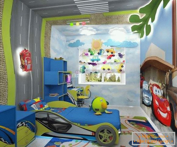 interiér detskej izby pre chlapca vo veku 7 rokov, foto 12