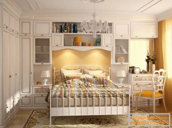 Skriňa v spálni v štýle Provence - vstavaný nábytok Photo