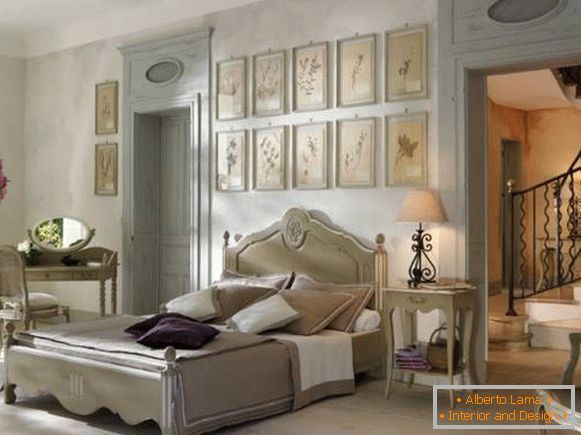 Interiér spálne Provence - fotografia s návrhárskymi nápadmi