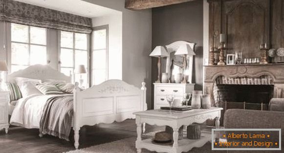 Provence izba design s krásnym nábytkom