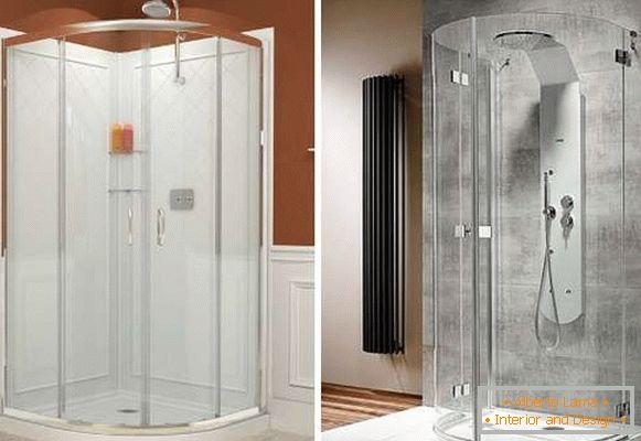 Radiálne uhlové posuvné dvere pre sprchové kabíny