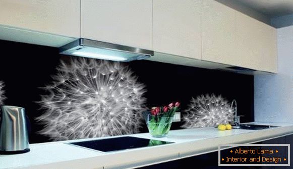 Zástěry na kuchyňu zo skla - fotografický tlač v interiéri