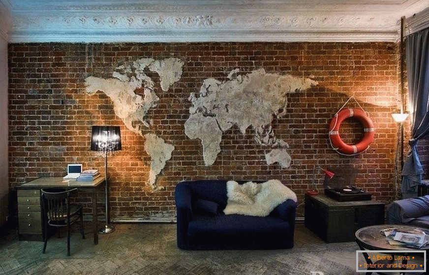Mapa sveta na murive