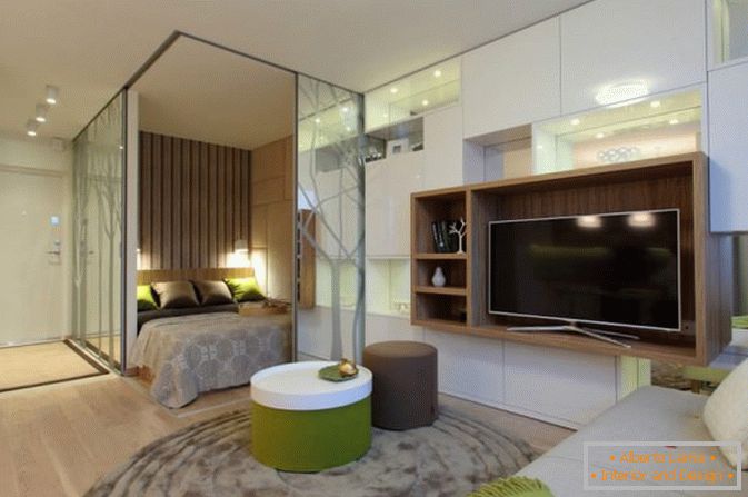 Interiér štýlový jednoizbový byt