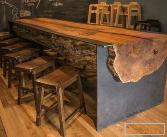 štýlový podkrovný stôl reštaurácie, foto 41