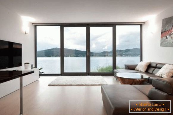 Návrh obývačky v minimalistickom štýle