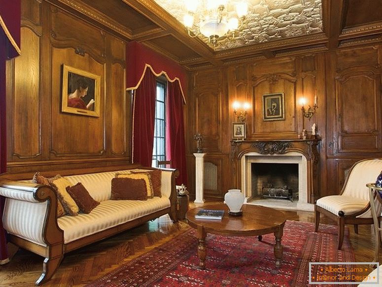 Viktoriánsky štýl v interiéri obývacej izby