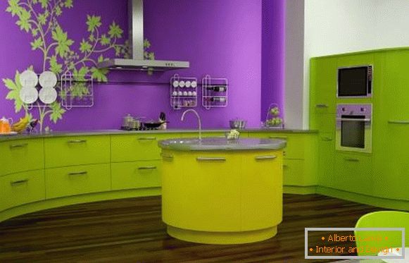 fialovo-zeleno-kuchyňa