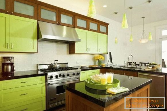 hnedo-zeleno-kuchyňa