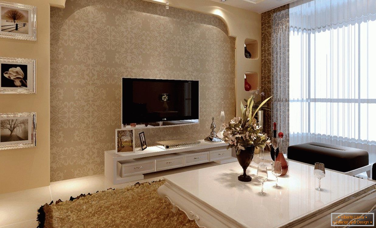 Golden v dizajne obývacej izby