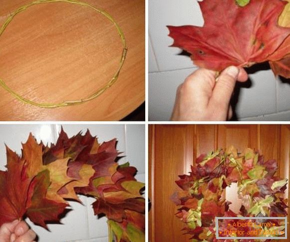 Javorový veniec z jesenných lístiek - výučba fotografie
