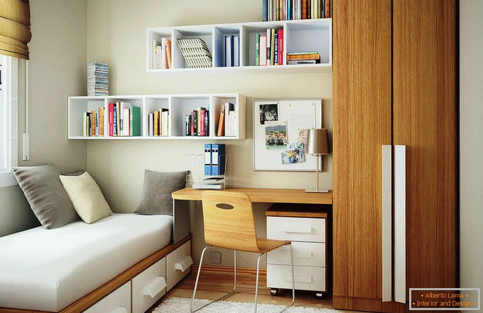 Re-plánovanie jednoizbový byt v spálni s štúdiom
