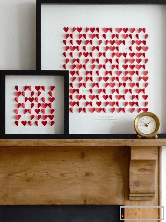 Dekorácia papiera na Valentína vlastnými rukami