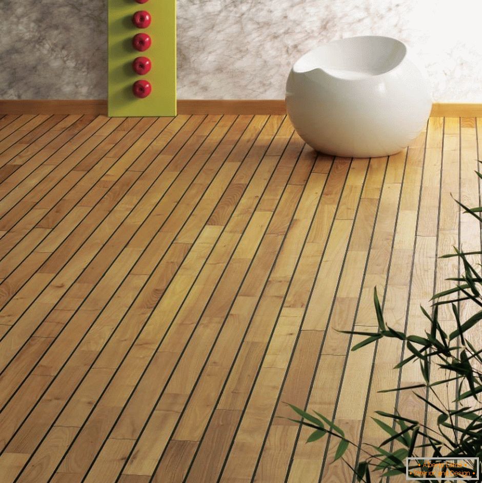 Bambusové podlahy v miestnosti