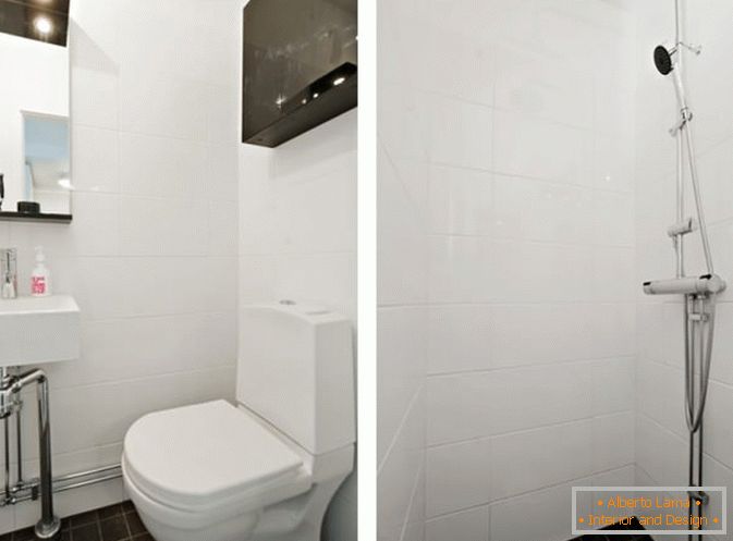 Kúpeľňový apartmán v bielej farbe