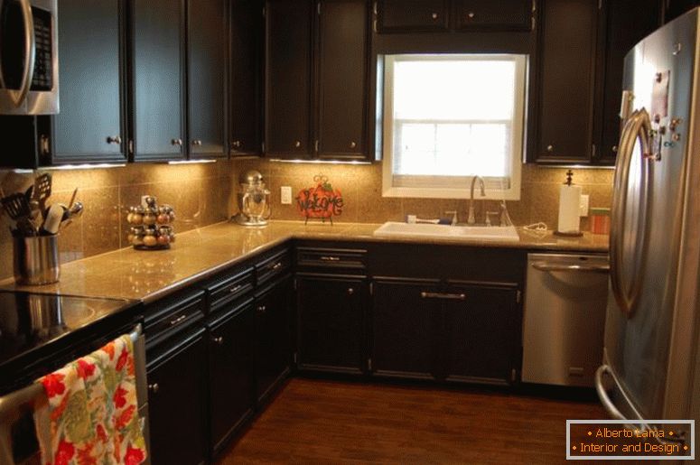 black-kuchyňa kabinet-luxusné-kuchyňa, nádherné maľované-black-kuchyne-skrine-design-maľba