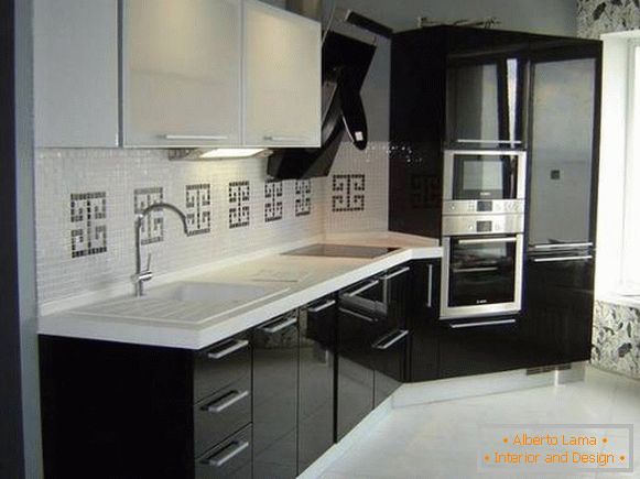 Čiernobiela kuchyňa, foto 18