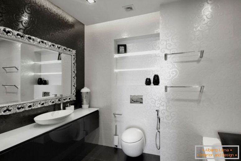 enchanting-white-wall-painted-kúpeľroom-with-free-standing-vanities-also-built-shelves-cabinet-over-toilet-as-decorate-small-space-mens-black-and-white-kúpeľroom-decoration-ideas-2
