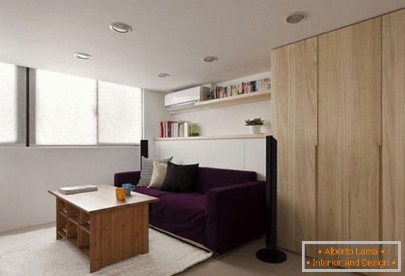 Interiér malého obývacej izby