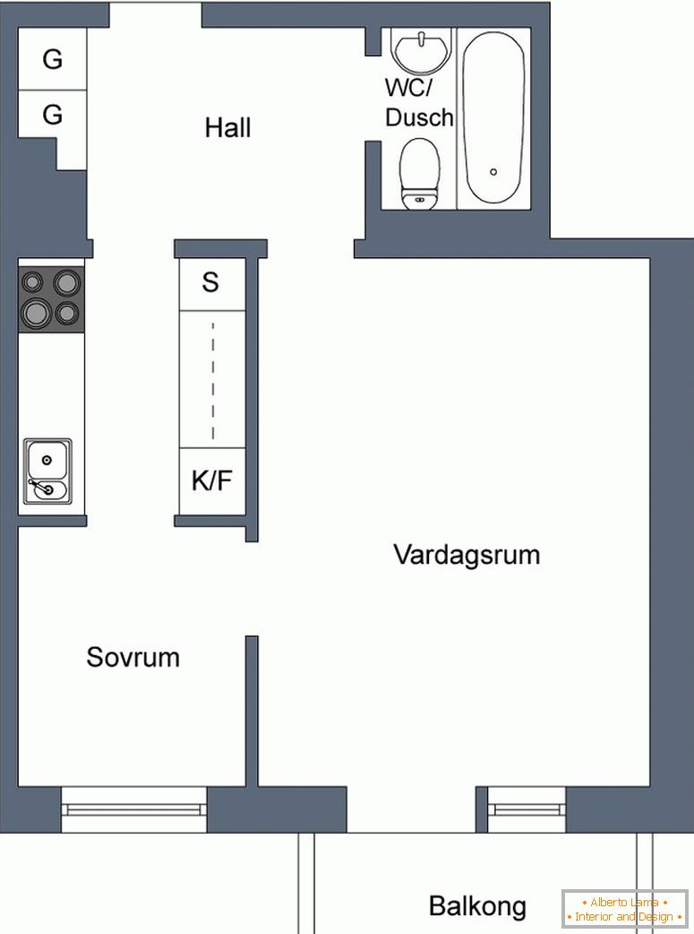 Jednospálňový apartmán s balkónom