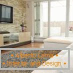Dekoratívne prvky v obývacej izbe v minimalistickom štýle