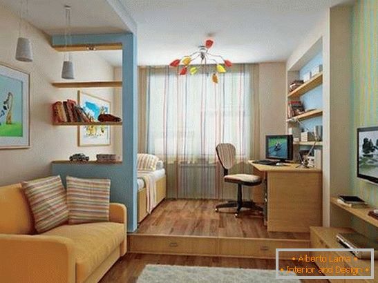 dizajn izby dvojizbového bytu, foto 10