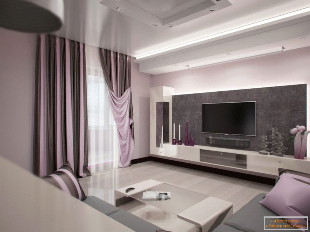 Obývacia izba 19 m² M vo svetlých farbách