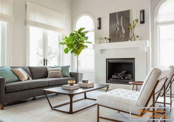 Interiérový dizajn domu - foto obývacej izby v štýle eko
