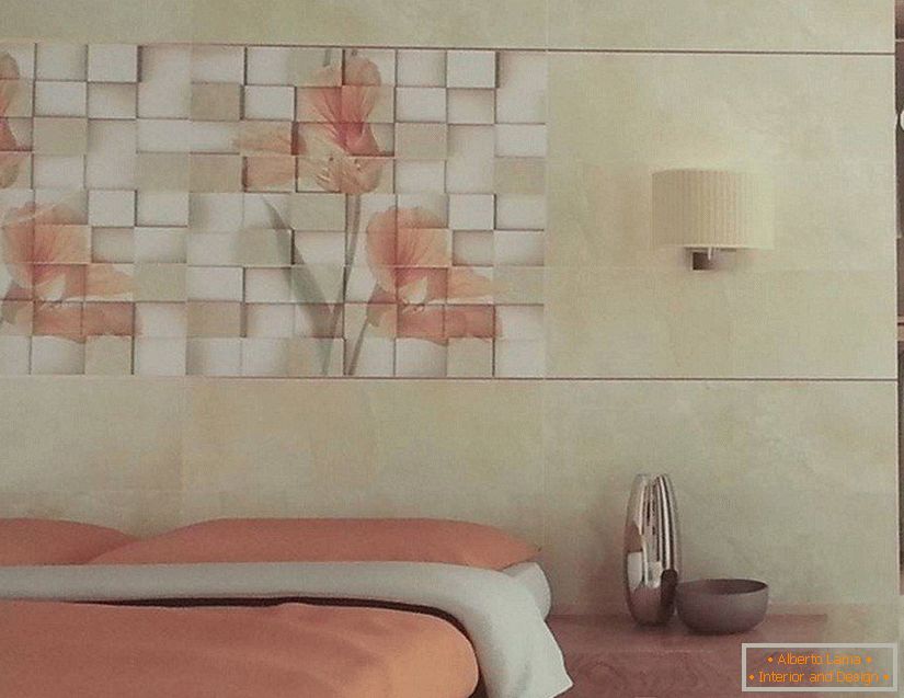 Keramické dlaždice na stenu pri posteli