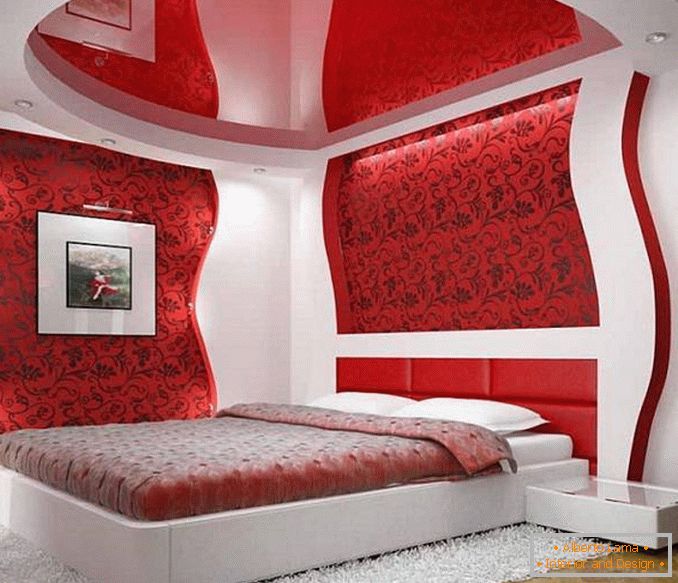červená bielá spálňa, foto 14