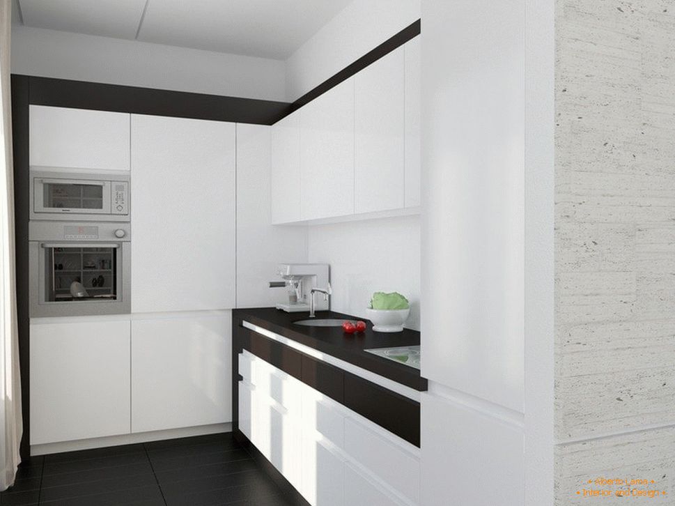 Kuchyňa s bielym interiérom