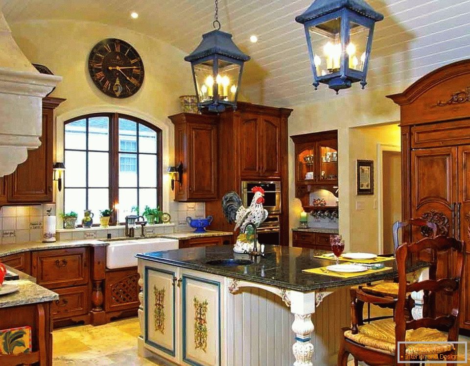 Svetlé farby v interiéri kuchyne v štýle krajiny