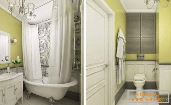 Nápady na dizajn štúdiových apartmánov 40 m2 M - fotka kúpeľne v klasickom štýle