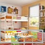 Viacbarevný nábytok v detskej izbe